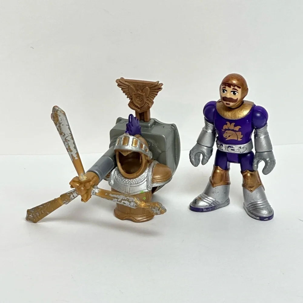 Imaginext SIR PETER THE KNIGHT Figure Tri Sword Armor Weapon 2012 Fisher Price